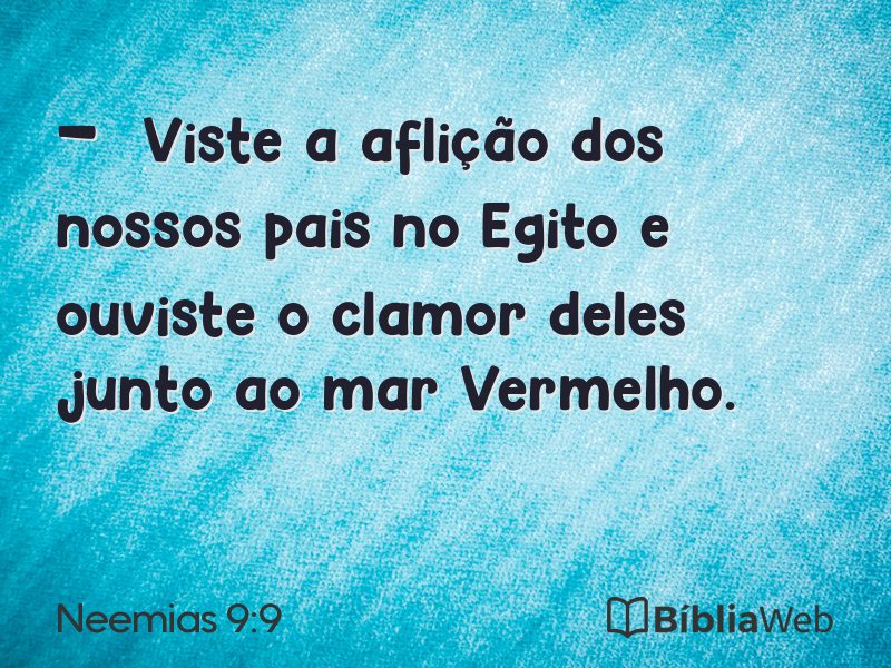 Neemias 9:9 em imagem para compartilhar