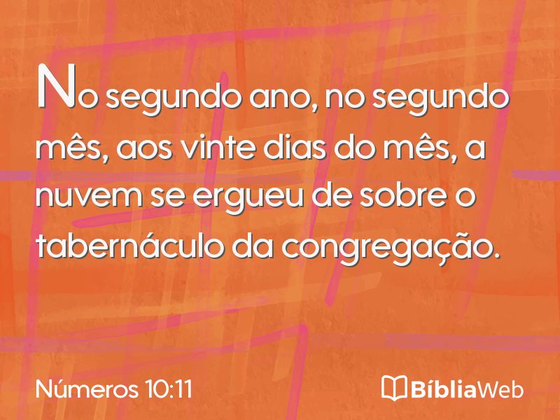 Números 10:11 em imagem para compartilhar