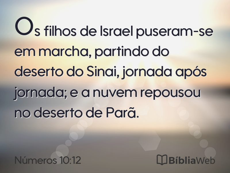 Números 10:12 em imagem para compartilhar