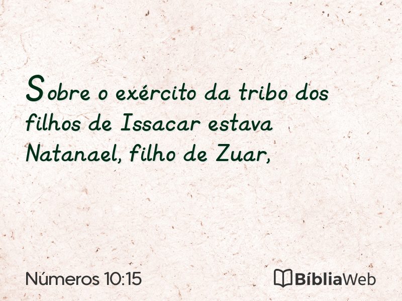 Números 10:15 em imagem para compartilhar