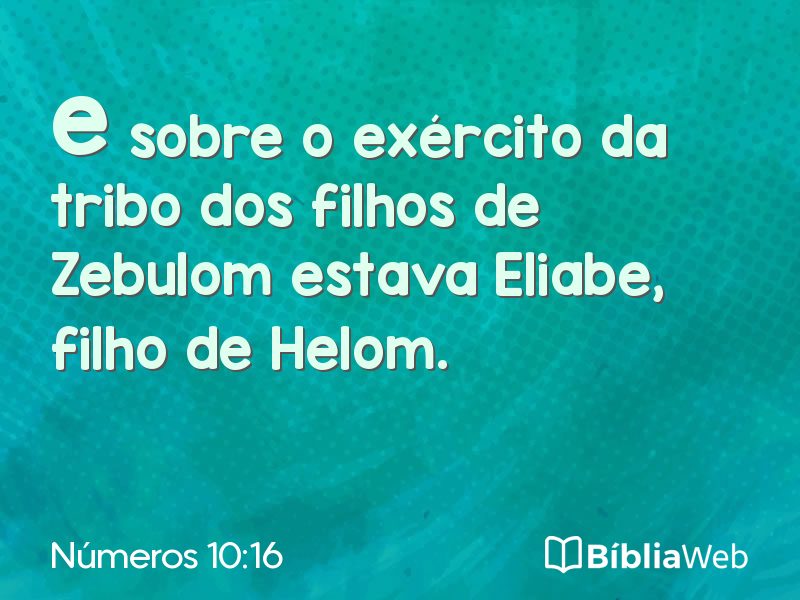 Números 10:16 em imagem para compartilhar