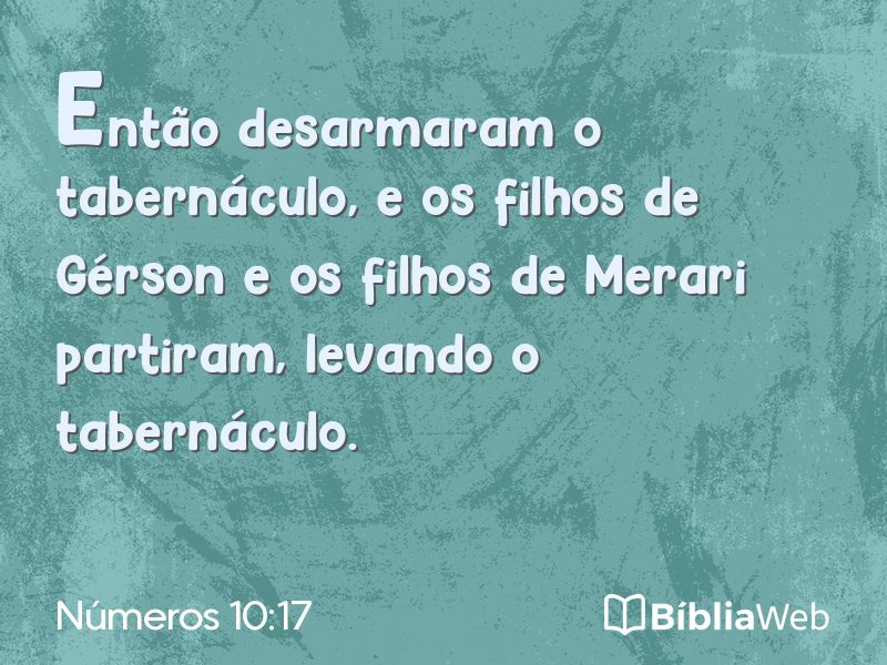Números 10:17 em imagem para compartilhar