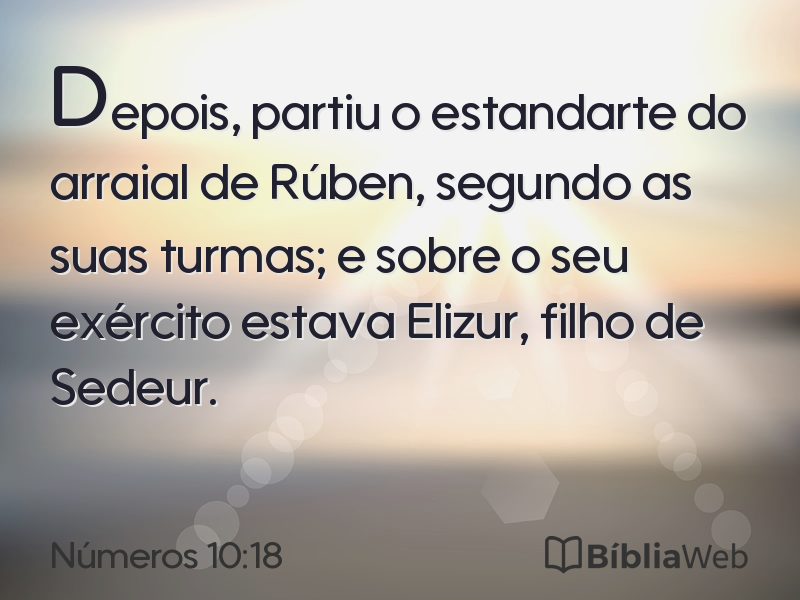 Números 10:18 em imagem para compartilhar