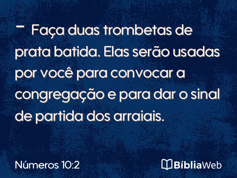 Números 10:2 em imagem para compartilhar