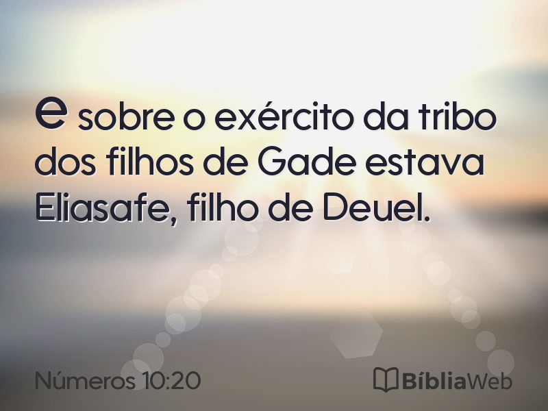Números 10:20 em imagem para compartilhar