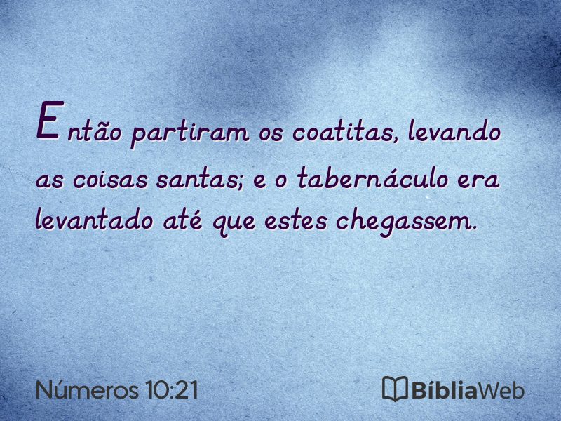 Números 10:21 em imagem para compartilhar