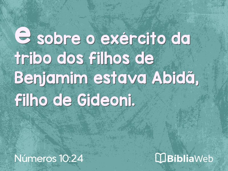 Números 10:24 em imagem para compartilhar