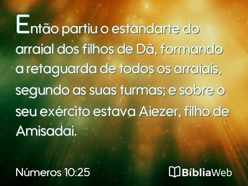Números 10:25 em imagem para compartilhar