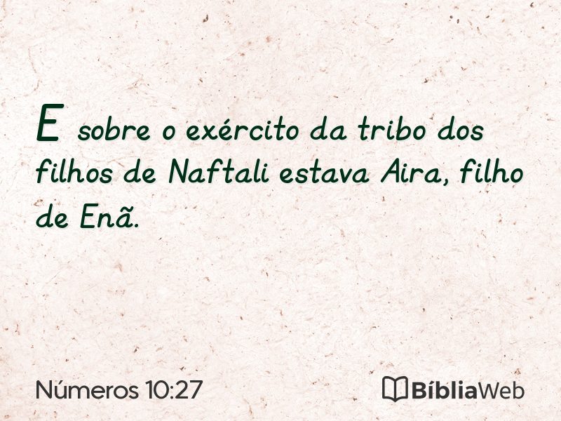 Números 10:27 em imagem para compartilhar