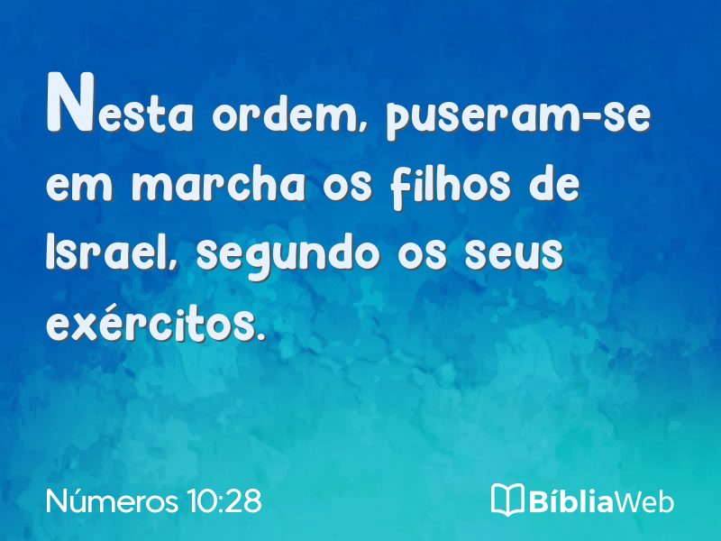 Números 10:28 em imagem para compartilhar
