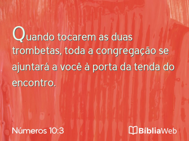 Números 10:3 em imagem para compartilhar