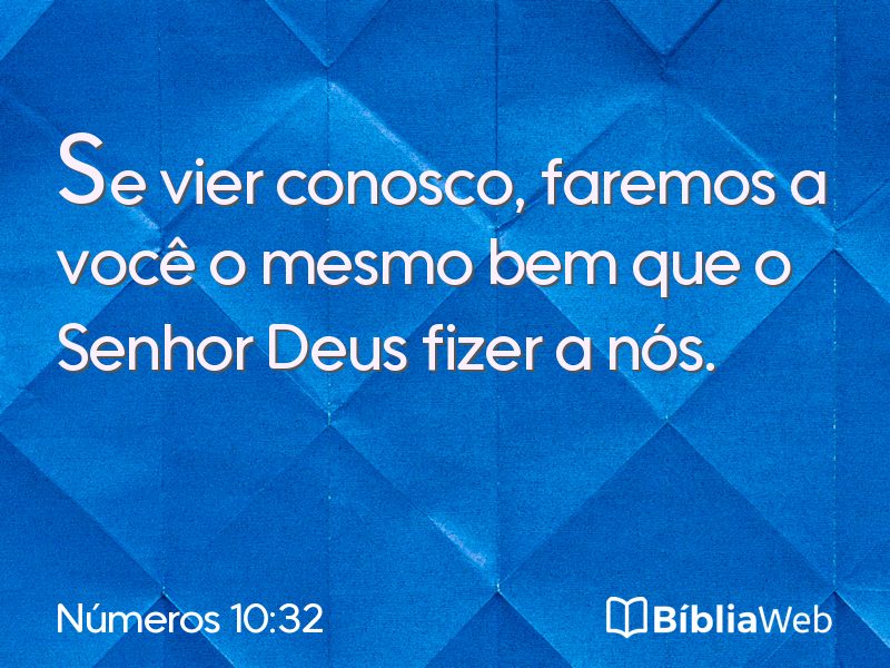 Números 10:32 em imagem para compartilhar
