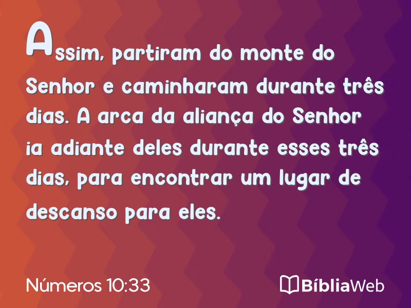 Números 10:33 em imagem para compartilhar