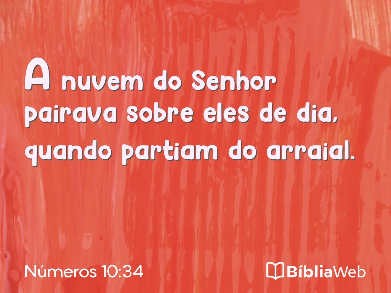 Números 10:34 em imagem para compartilhar