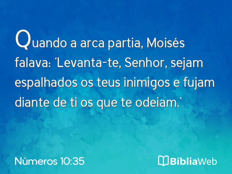 Números 10:35 em imagem para compartilhar