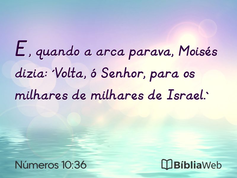 Números 10:36 em imagem para compartilhar