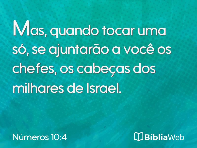 Números 10:4 em imagem para compartilhar
