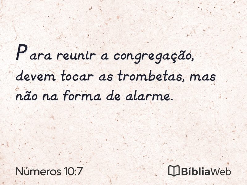 Números 10:7 em imagem para compartilhar