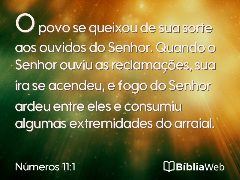Números 11:1 em imagem para compartilhar