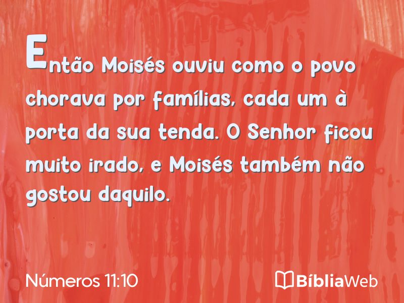 Números 11:10 em imagem para compartilhar