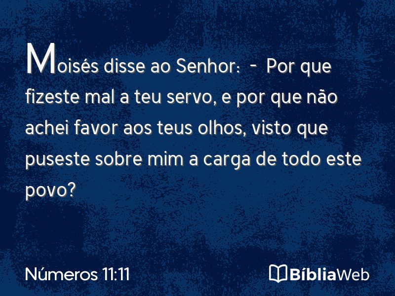 Números 11:11 em imagem para compartilhar