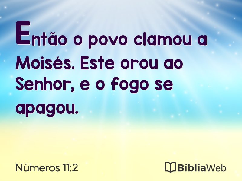 Números 11:2 em imagem para compartilhar