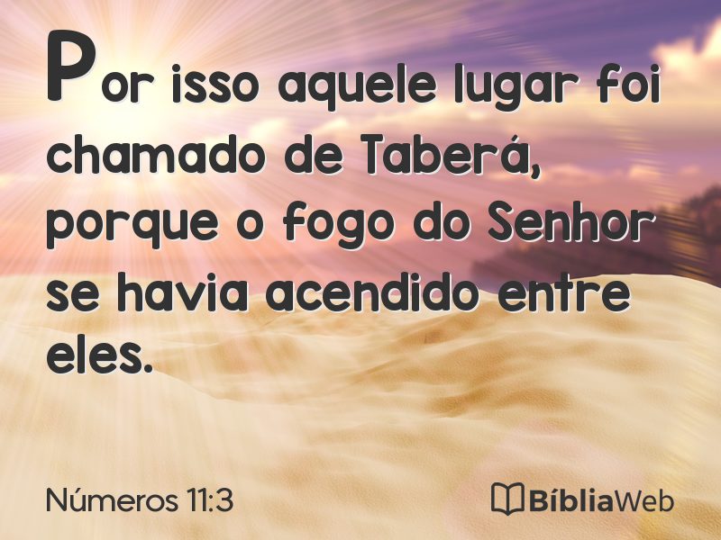 Números 11:3 em imagem para compartilhar