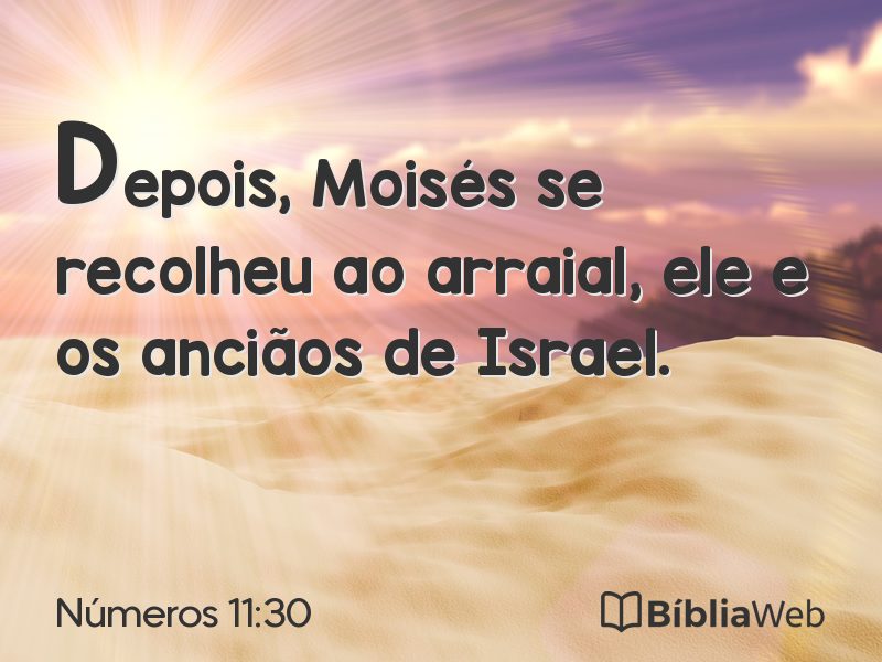 Números 11:30 em imagem para compartilhar