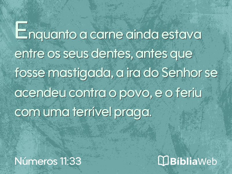 Números 11:33 em imagem para compartilhar