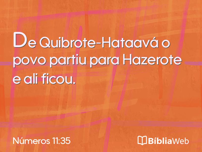 Números 11:35 em imagem para compartilhar