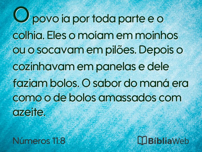Números 11:8 em imagem para compartilhar