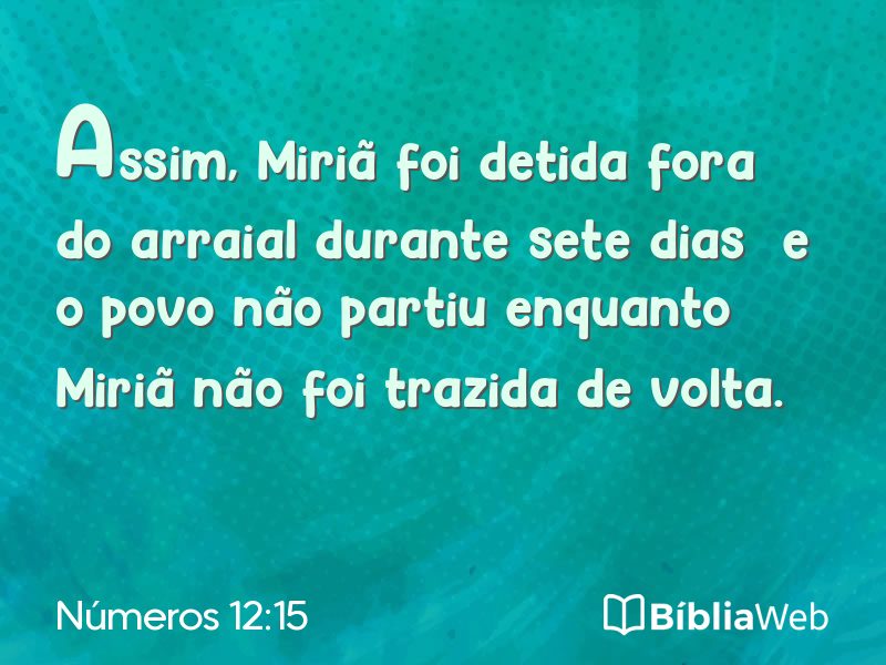 Números 12:15 em imagem para compartilhar
