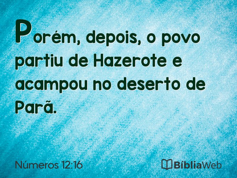 Números 12:16 em imagem para compartilhar