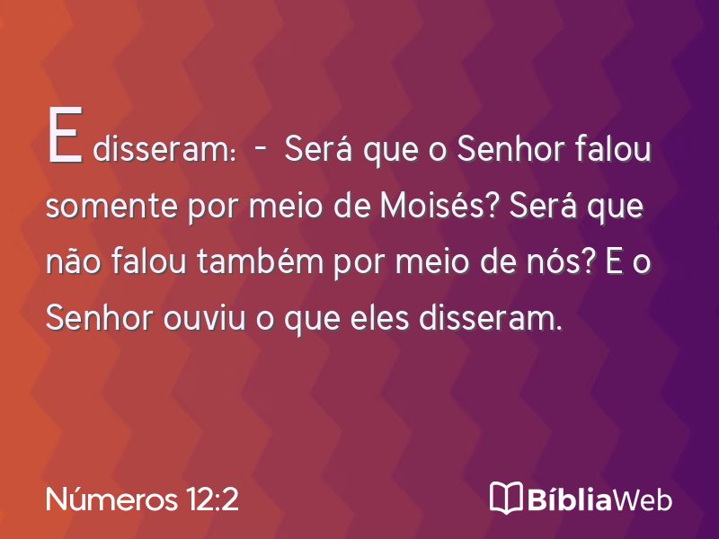 Números 12:2 em imagem para compartilhar