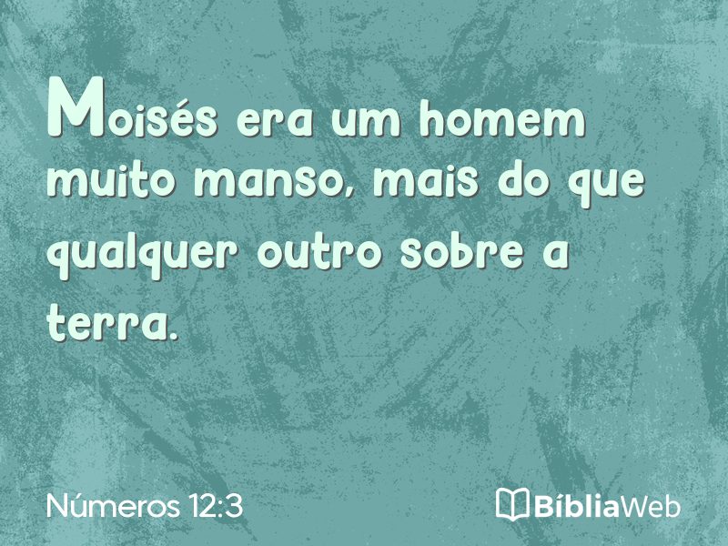 Números 12:3 em imagem para compartilhar