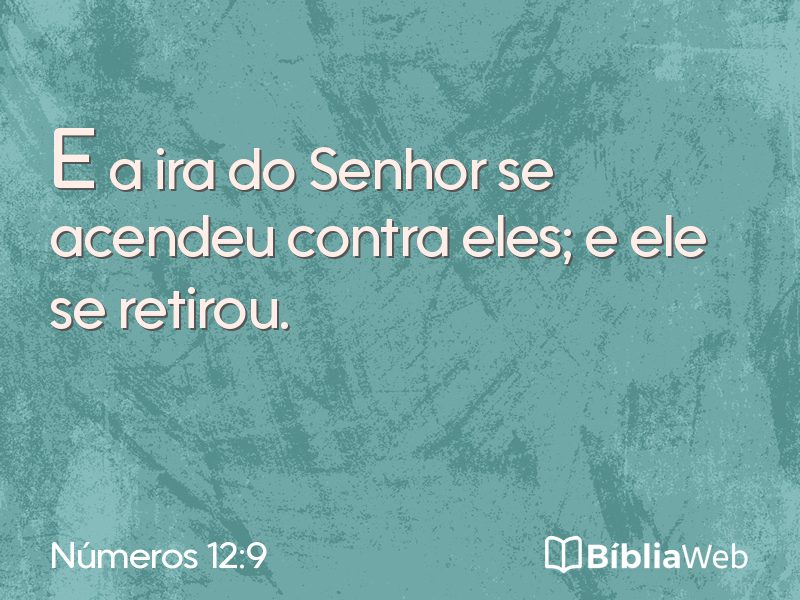 Números 12:9 em imagem para compartilhar