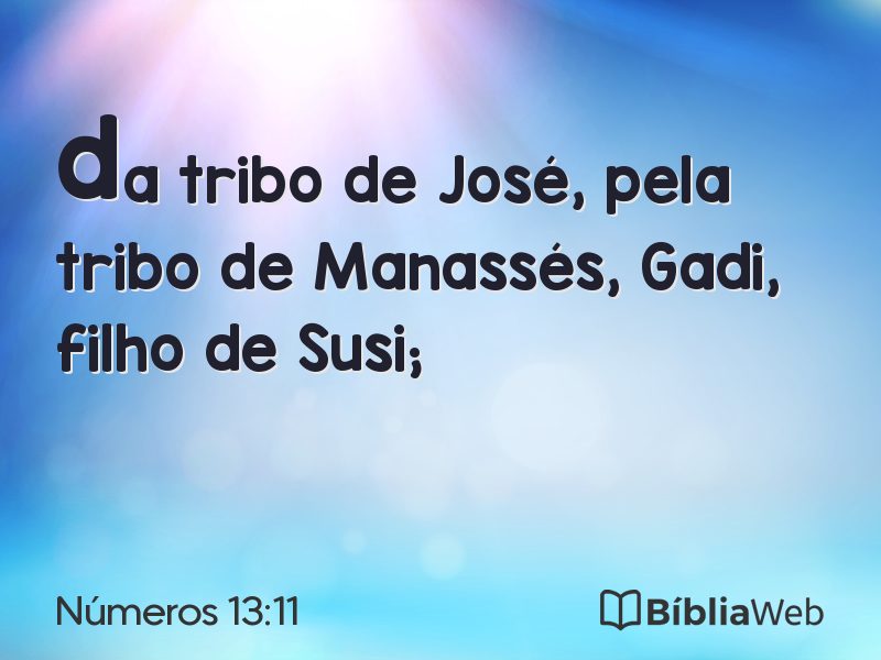 Números 13:11 em imagem para compartilhar