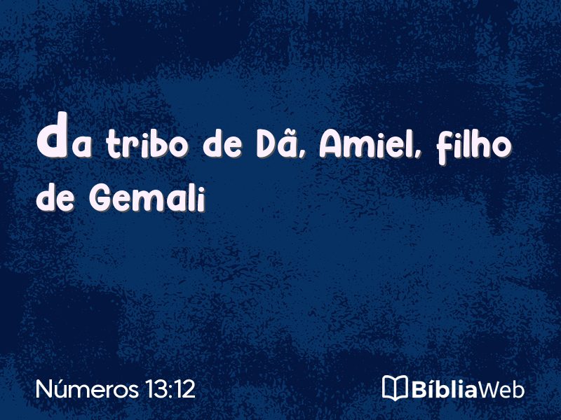 Números 13:12 em imagem para compartilhar