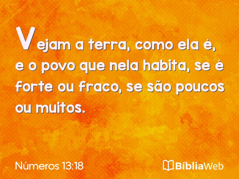 Números 13:18 em imagem para compartilhar