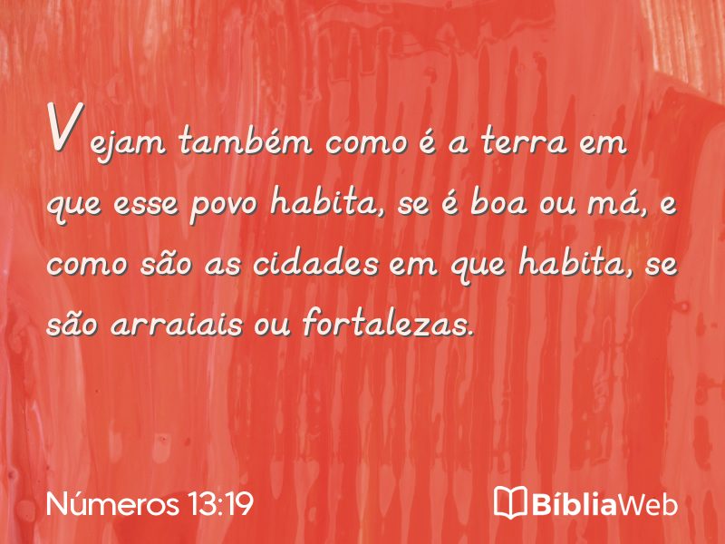 Números 13:19 em imagem para compartilhar