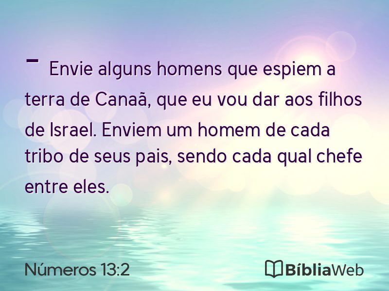 Números 13:2 em imagem para compartilhar