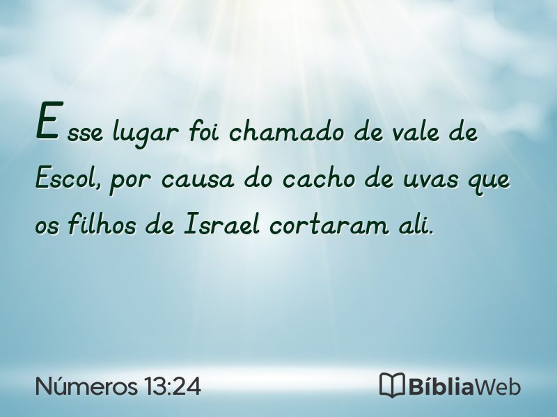 Números 13:24 em imagem para compartilhar