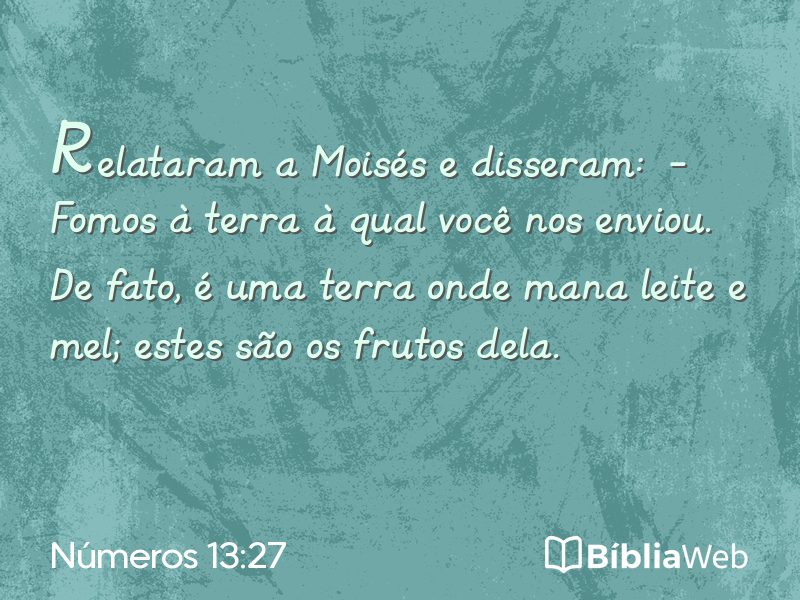 Números 13:27 em imagem para compartilhar