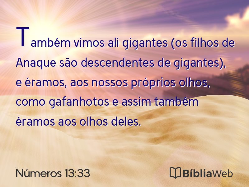 Números 13:33 em imagem para compartilhar