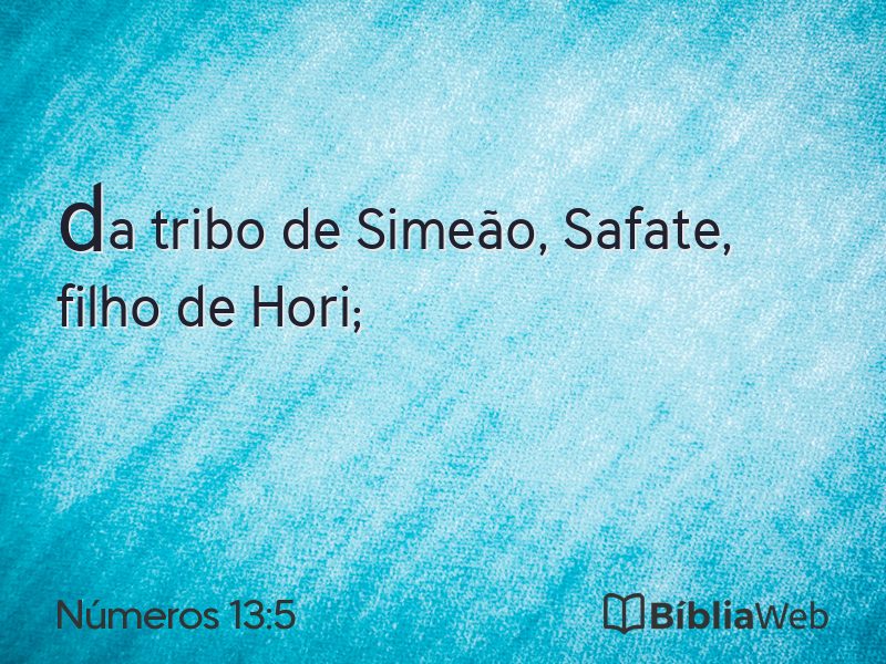 Números 13:5 em imagem para compartilhar