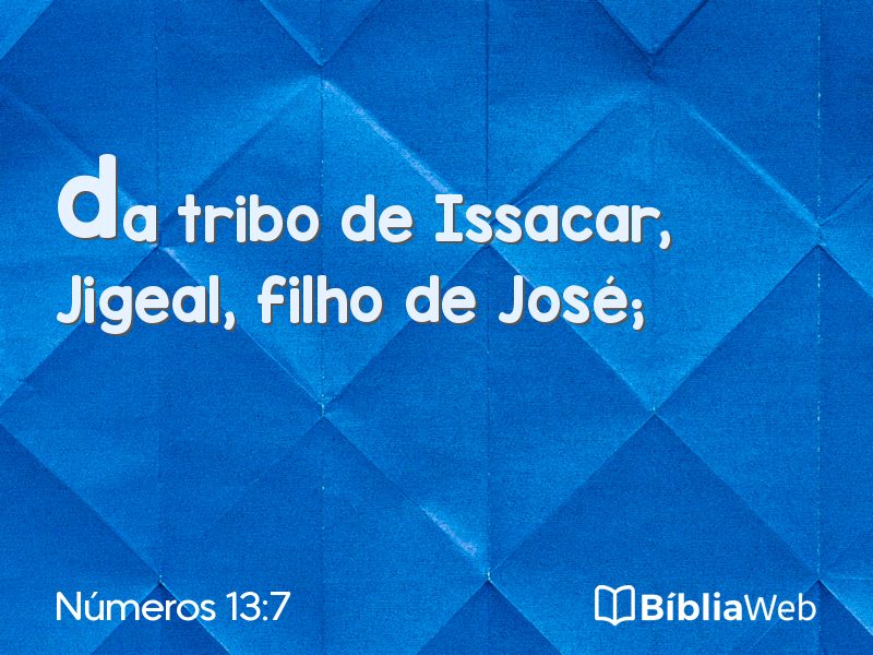 Números 13:7 em imagem para compartilhar