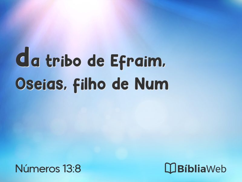Números 13:8 em imagem para compartilhar