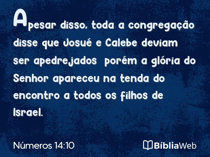 Números 14:10 em imagem para compartilhar