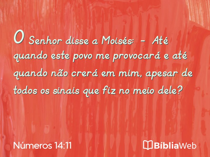 Números 14:11 em imagem para compartilhar
