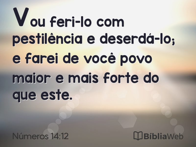 Números 14:12 em imagem para compartilhar
